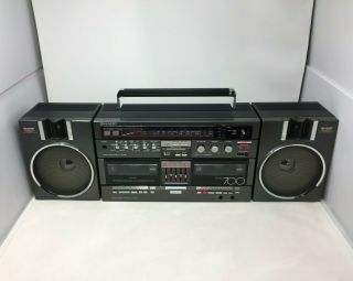 Vintage Sharp GF - 700 GF700 - ZD Stereo Radio Tape Recorder Boombox Ghetto Blaster 2