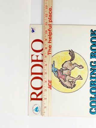 Professional Rodeo Association Vintage 1975 Rodeo Coloring Book For Boys Girls 2