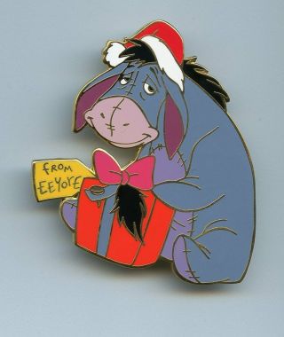 Disney Santa Hat Eeyore With Christmas Present Jumbo Le 100 Pooh Pin