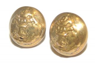 OBSOLETE NWMP RNWMP Royal North West Mounted Police WW1 small cap button pair 3