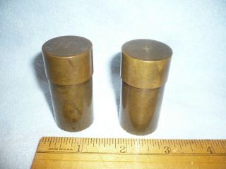2 Bausch &lomb Brass Microscope Lens Holder/canisters 1/6 And 2/3