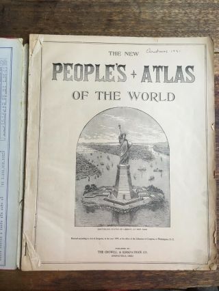 1899 The People ' s Atlas of The World,  MAST,  CROWELL & KIRKPATRICK,  Phila. 2
