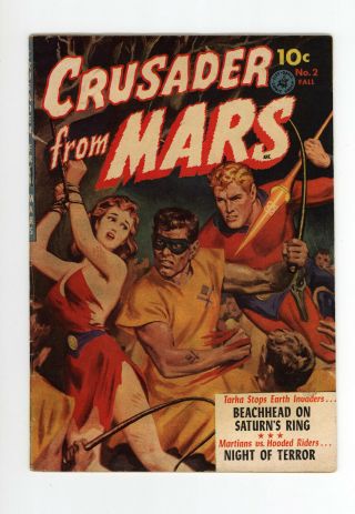 Crusader From Mars 2 - Awesome Painted Bondage Cover - 1952