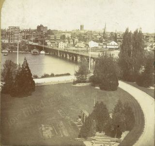 1880s View Of Victoria British Columbia Canada R Maynard Stereoview