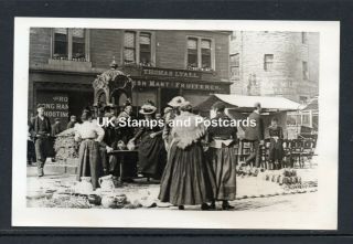 Postcard Size Photo Of Greenmarket Dundee C1890s/1900s Thomas Lyall Fruiterer.