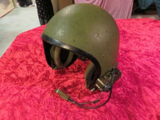 Us Army Vietnam Tank Helmet Headphones Isc Lelephonics Sa - 1552/g Mic - M - 138/g