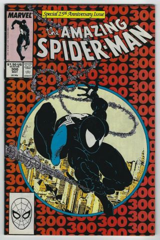 Spider - Man 300 (1988,  Marvel) 1st App Venom,  Todd Mcfarlane,  F/f,