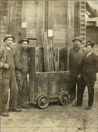 Vintage Miner Photograph Lead Mine Butte Montana
