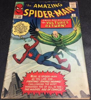 The Spiderman 7 (1963) 12/63 2nd Appearance The Vulture Very Good - Vg -