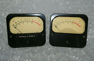 Weston 4 inch VU Meter Pair 862 ' A ' Scale Western Electric Ampex - Iconic Vintage 3