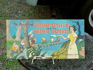 1937 Milton Bradley Wde Snow White & The Seven Dwarfs Motion Picture Board Game