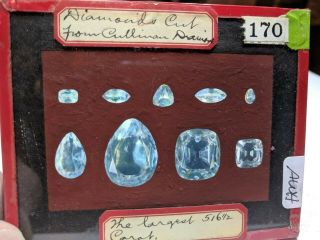 Colored Glass Magic Lantern Slide Awh African Diamonds Cut From Cullinan Diamond