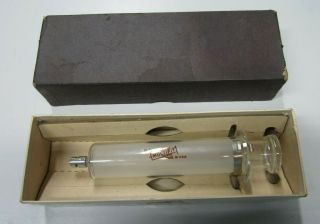 Vintage Large B - D Yale 50cc Glass Syringe 50y - Multifit - W/original Box