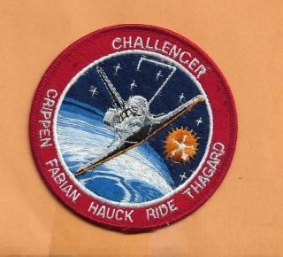 Shuttle Challenger Sts - 7 Sally Ride 4 " Patch