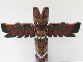 Vintage Pacific Northwest Native American Carved Totem Pole13 