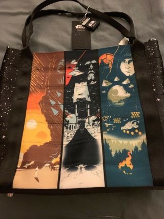Nwt Disney Parks Harveys Star Wars Trilogy Films Poster Illustrations Tote Bag
