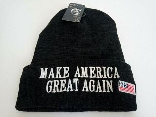 Maga Make America Great Again Donald Trump Winter Hat Charcoal Color Beanie