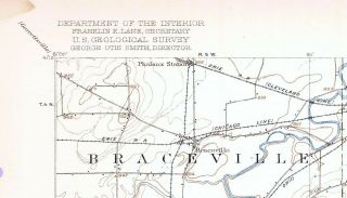 1908 Warren OH USGS 15 ' Top Map Newton Falls Niles Canfield Berlin Mineral Ridge 2