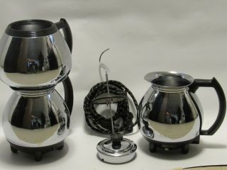 Sunbeam Chrome Coffeemaster Electric Siphon Automatic Vacuum Coffee Maker C30a