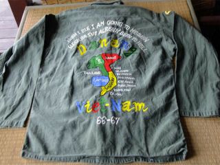 Vietnam War Danang Map 66 - 67 Embroidered Souvenir Shirt