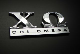 Chi Omega Sorority Car Emblem Sticker Logo Badge Decal