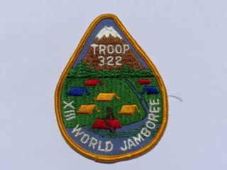 1971 Xiii 13th World Scout Jamboree Nippon Troop 322 Usa/bsa Contingent Patch