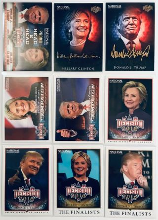 Decision 2016 National Sports Cards Convention - Complete Set Nc1 - Nc9 Trump