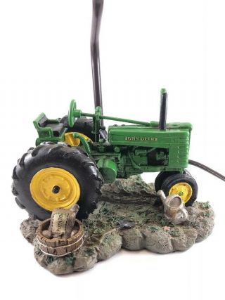 JOHN DEERE Table Lamp Light Desk Lamp Tractor with Shade Windmill 3