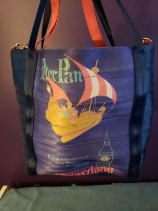 Harveys Seatbelt Bag Disneyland 60th Poster Tote Disney Peter Pan Purse Bag 3