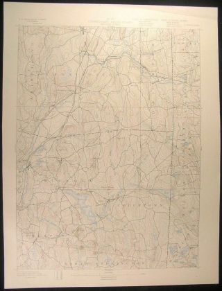 Moosup Connecticut Rhode Island C.  1900 Vintage Usgs Topo Chart Map