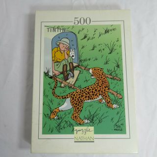 Tintin In The Congo 500 Piece Puzzle Nathan Herge Snowy Leopard