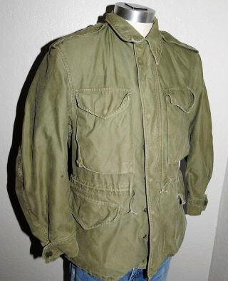 Us Army Og - 107 Cotton Sateen M51 M1951 Field Jacket Small Short Dated 1962