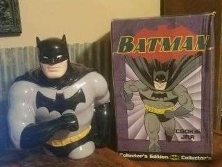 Batman Cookie Jar Collectors Edition 1997 Clay Art Nos W/ Box 2701 Dc Comics