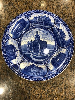 Rowland & Marsellus 10 " Blue Plate,  F.  H.  Pfeiffer Crockery Co. ,  Peoria,  Illinois