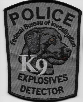 Subdued Fbi K9 K - 9 Eod Bomb Squad Explosives Detector Police Sheriff Neat