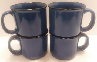 Marlboro Unlimited Blue Speckled Stoneware Coffee Mug Set Of 4 C Williams Cup