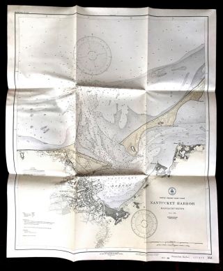 1930 U.  S.  C & G.  S.  Map Of Nantucket Harbor,  1/10k Sc. ,  26.  75 " W X 31 " L, .