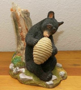 Country Artists Natural World Black Bear Cub With Beehive - Retired -