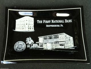 Bent Glass Tray The First National Bank Shippensburgs Pa.