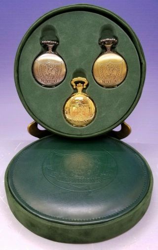 Disney Mickey Mouse Par Excellence Limited Edition Pocket Watch Set Of 3 Valdawn