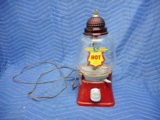 Vintage Silver King Hot Nut 5 Cent Vending Machine In