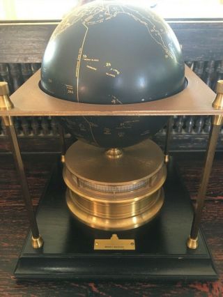 Swiss Royal Geographic Society World Globe Clock - Franklin Henry Mancini