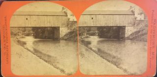 Lumberville,  Pennsylvania - Delaware River Canal Bridge,  Toll House Stereoview
