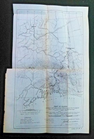 1904 Part Of Alaska Survey For Wagon Road From Valdez To Fort Egbert Map