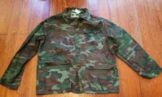 Vintage Vietnamese Bdu Us Military Arvn Erdl Style Camo Shirt Coat Size Xl Reg