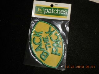 Vintage John Deere Snowmobile Patch " Back The Pack " 1972