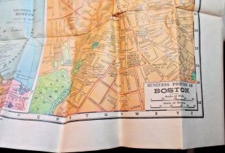 Antique Rand McNally Handy Map BOSTON,  MASS Copyrights 1891 & 1907 3