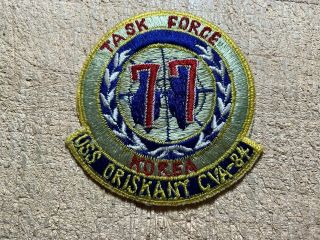 Cold War/vietnam? Us Navy Patch - Task Force 77 Korea Uss Oriskany Cva - 34 -