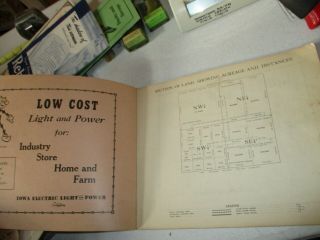 1953 Jones County Iowa Farm Plat Book Anamosa Olin Wyoming Monticello Amber 2