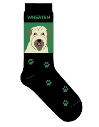 Soft Coated Wheaten Terrier Socks Lightweight Cotton Crew Stretch